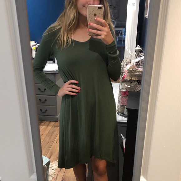 GAP Dresses & Skirts - Olive/Army Green long Sleeve Tshirt Dress GAP Dresses & Skirts - Olive/Army Green long Sleeve Tshirt Dress